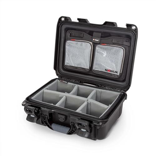 NANUK R 915 Eco-Friendly Waterproof Hard Case with Lid Organizer and Dividers, Black - Image 1