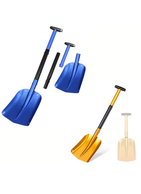 Collapsible Multipurpose Camping Shovel, Lightweight Aluminum Shovel with Ergonomic Handle, Portable 3-Piece Design for Camping, Hiking, Gardening, Emergency, and Outdoor Use