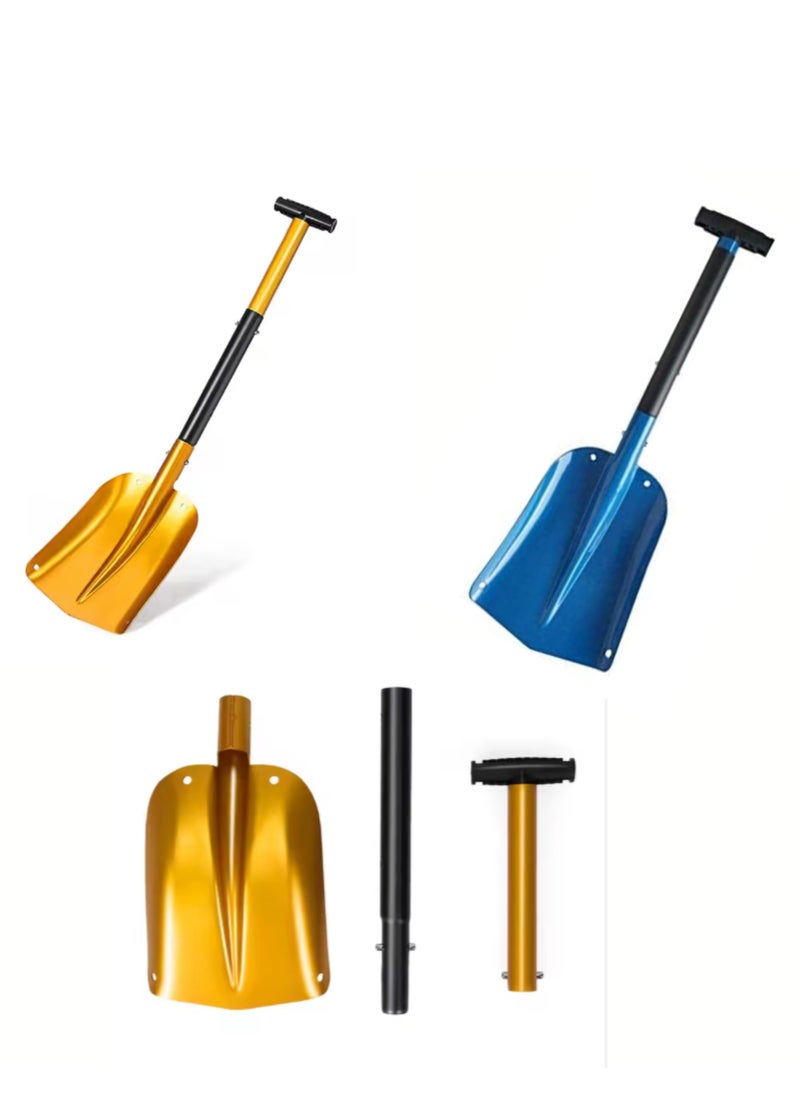 Collapsible Multipurpose Camping Shovel, Lightweight Aluminum Shovel with Ergonomic Handle, Portable 3-Piece Design for Camping, Hiking, Gardening, Emergency, and Outdoor Use
