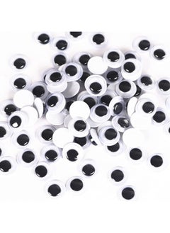 Generic EMAAN 120 Pieces 15mm Black Wiggle Googly Eyes with Self-Adhesive  - Image 1