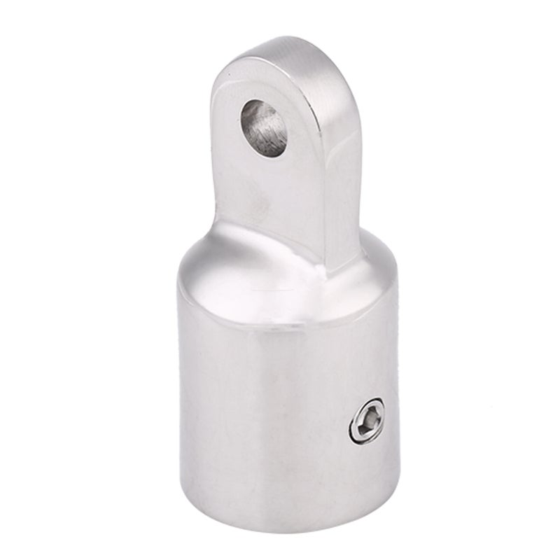 Stainless Steel Eye End Cap 22mm Tubing Marine Grade 316 Bimini Top Cap - Mirror Polished Boat Bimini Top Fitting for Deck Mount Hinges - Image 1