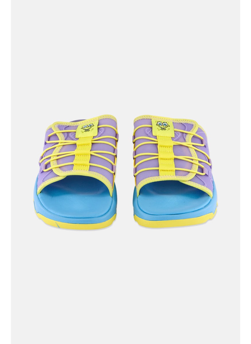 PUMA Kids Boy Spongebob Brand Logo Slip On Slides, Purple  - Image 4