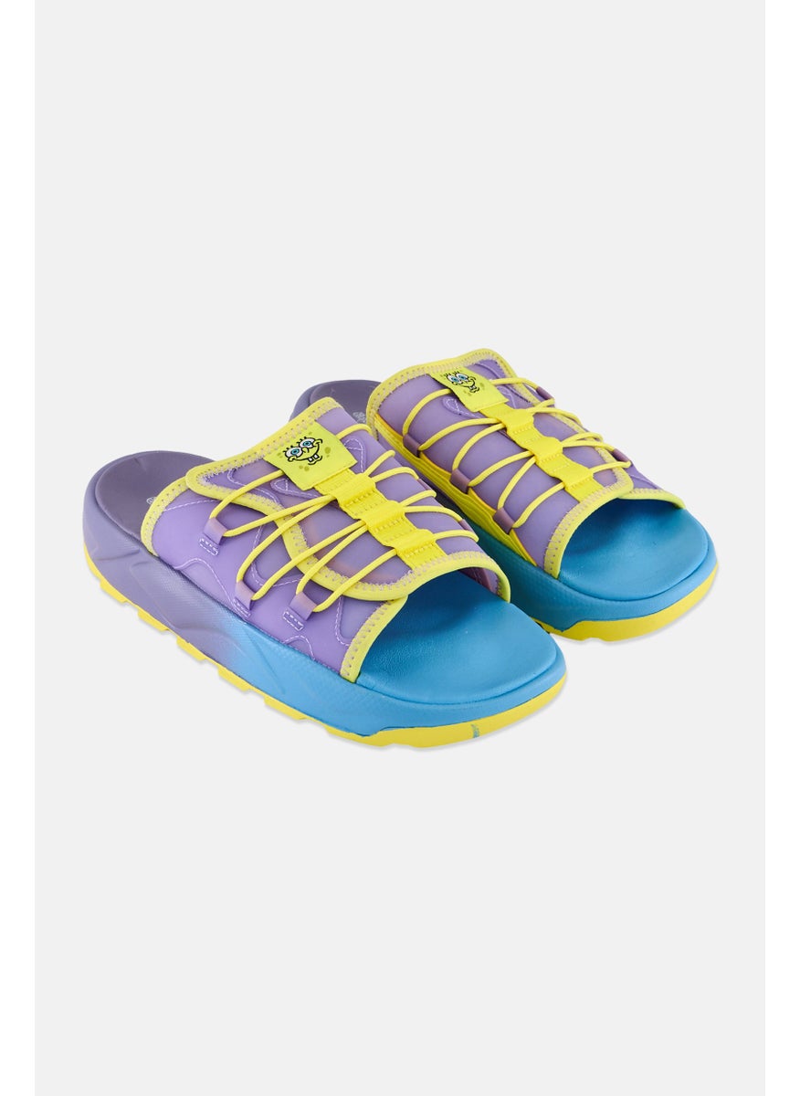 PUMA Kids Boy Spongebob Brand Logo Slip On Slides, Purple  - Image 1