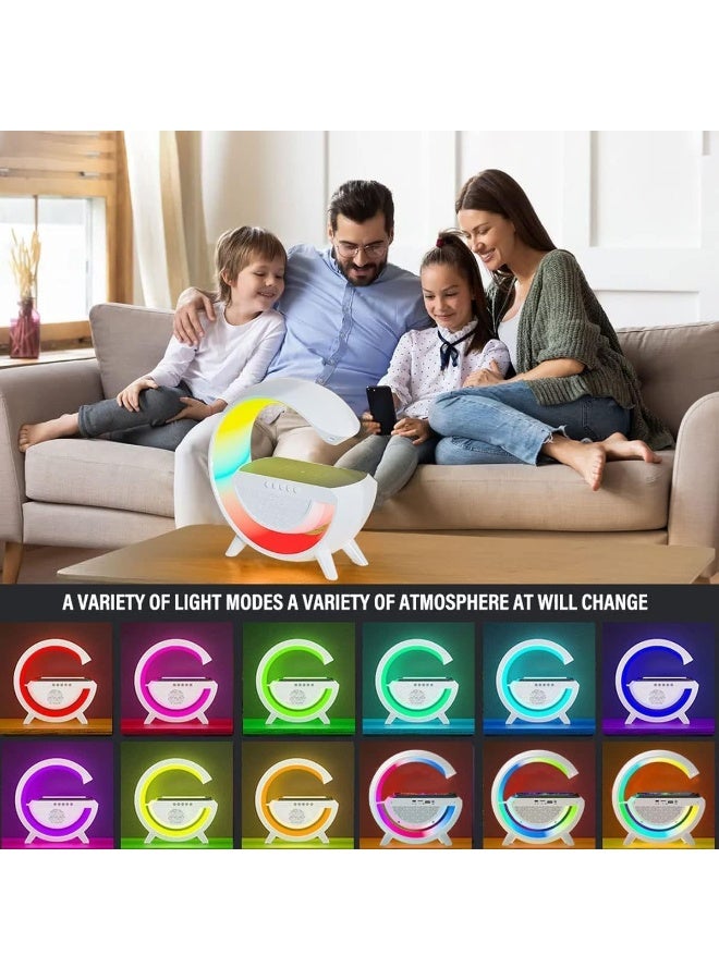 3-in-1 Rainbow Light -Wireless Charger -Bluetooth Speaker Bedside Lamp Wireless Charger RGB Night Light Charging Station With BT Speaker - Image 3