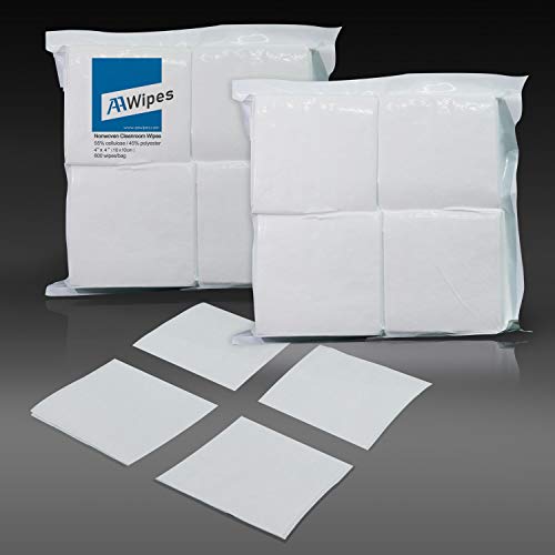 AAwipes Cleanroom Wipes Lint Free Wipes 4" x 4" Cellulose/Polyester Blend (4" x 4"-600 Pcs) Nonwoven Wipers (NW06804) - Image 2
