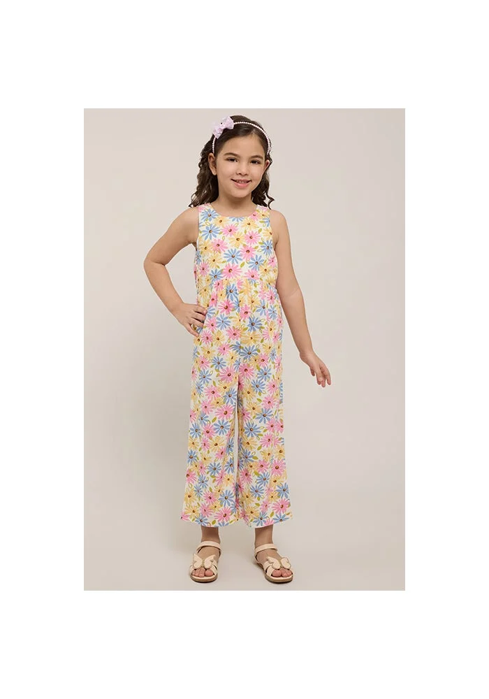 أر أند بي Floral Print Sleeveless Jumpsuit