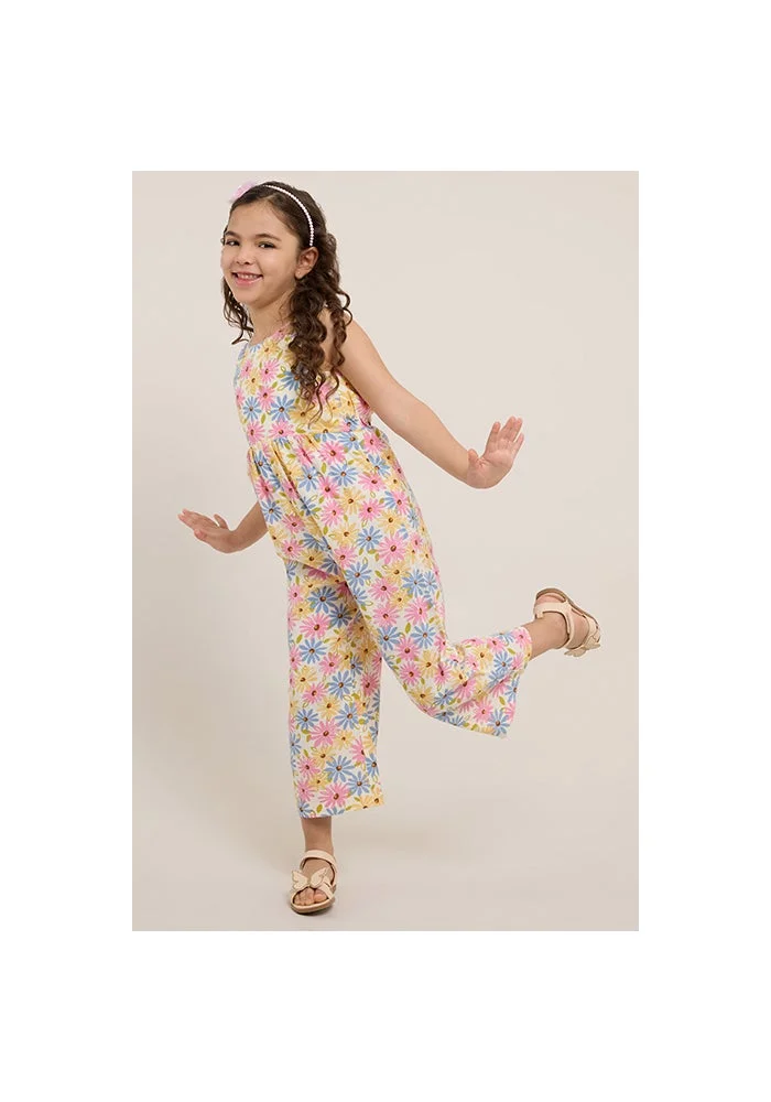 أر أند بي Floral Print Sleeveless Jumpsuit
