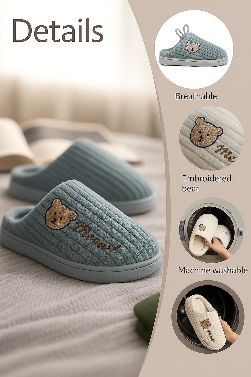 SAM-ERA Winter Slippers for Men & Women - Soft, Warm, Fur Slipper for Home Use, Cozy Winter Slippers for Bedroom, Kitchen - Image 4