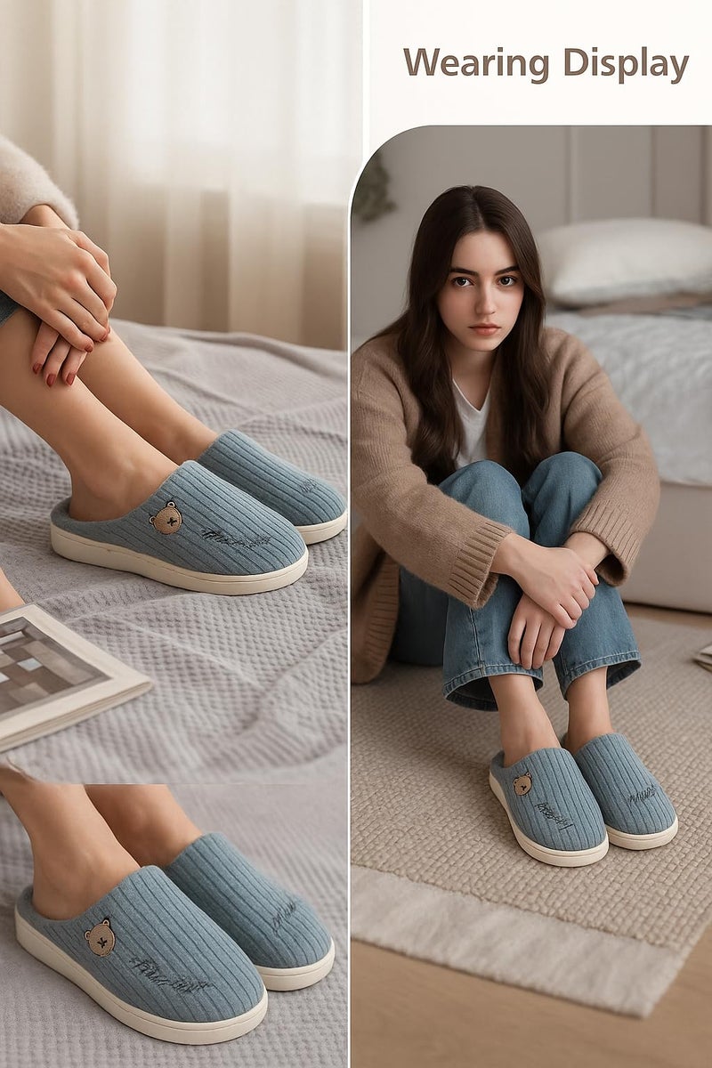 SAM-ERA Winter Slippers for Men & Women - Soft, Warm, Fur Slipper for Home Use, Cozy Winter Slippers for Bedroom, Kitchen - Image 2