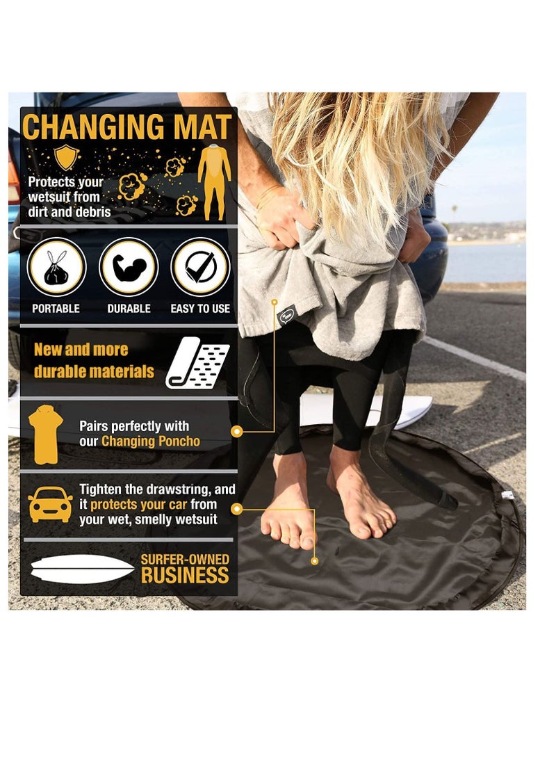 SYOSI - Wetsuit Changing Mat Black Waterproof Surf Change Mats  Portable Dive Durable Mat/Waterproof Dry-Bag For Water Sports  Surfing - Image 1