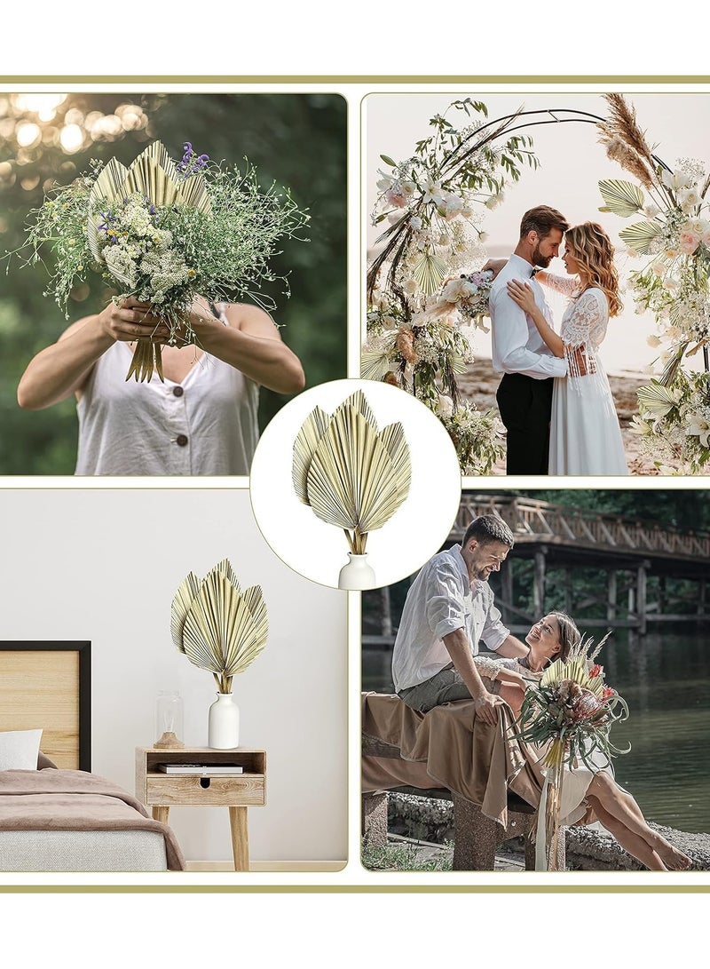 Natural Dried Palm Leaves, 4PCS Large 18" Palm Fans, Perfect for Boho Wedding, Home Decor, Party Arrangements, Kitchen Vase, Farmhouse Table Centerpieces, Anniversary Decorations - Image 5