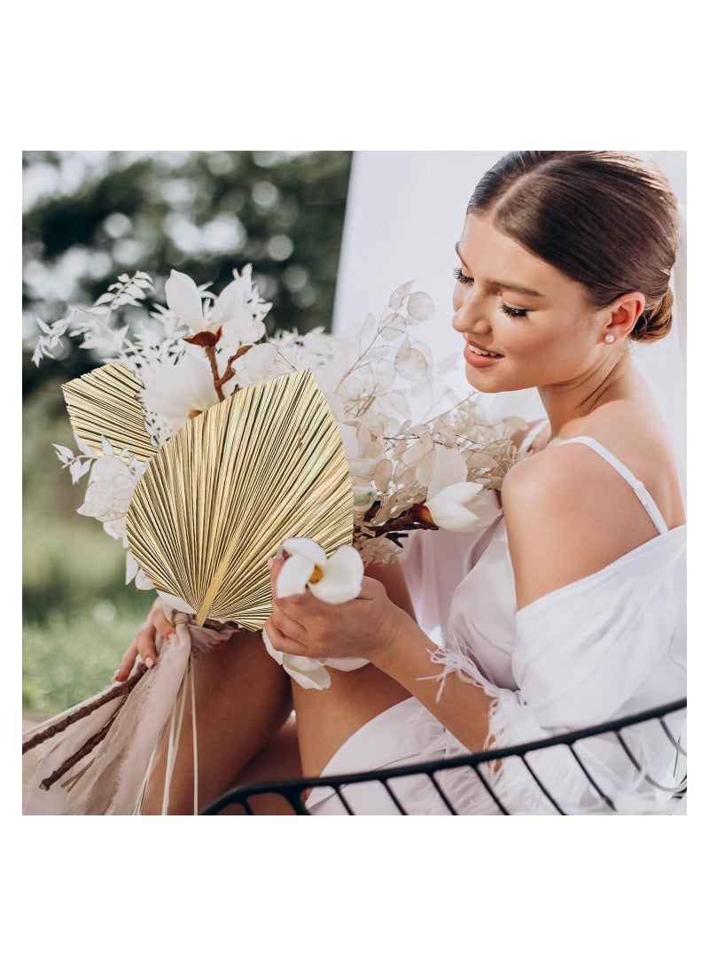 Natural Dried Palm Leaves, 4PCS Large 18" Palm Fans, Perfect for Boho Wedding, Home Decor, Party Arrangements, Kitchen Vase, Farmhouse Table Centerpieces, Anniversary Decorations - Image 4
