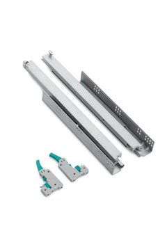 Concealed Damping Drawer Slides, Galvanized Heavy Duty Rust Resistant Plate Drawer Slides 30kg Load Capacity for 490-500 mm Drawers 1.0/1.5/1.8mm Thick (Concelio Series) (490-500 mm)
