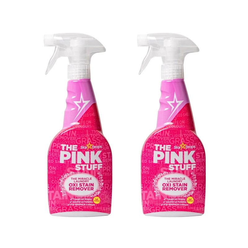 Miracle Laundry Oxi Stain Remover Spray for Whites and Colours - Powerful 500ml 2packs