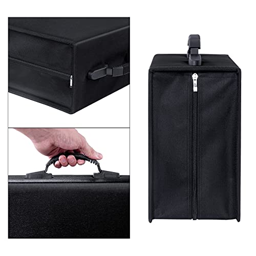 Siveit CD/DVD Binder, CD DVD Case Holder Binder 400 Capacity CD/DVD Wallet Storage Booklet Album Box (White binder, Black) - Image 3
