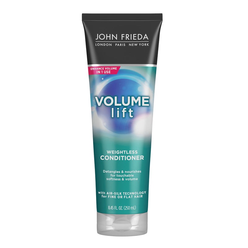 John Frieda Volume Lift Weightless Conditioner, Lightweight Volumizing Conditioner with Air-Silk Technology for Fine or Flat Hair, Adds Natural Fullness, Safe for Color-Treated Hair, 8.45 Oz - Image 1