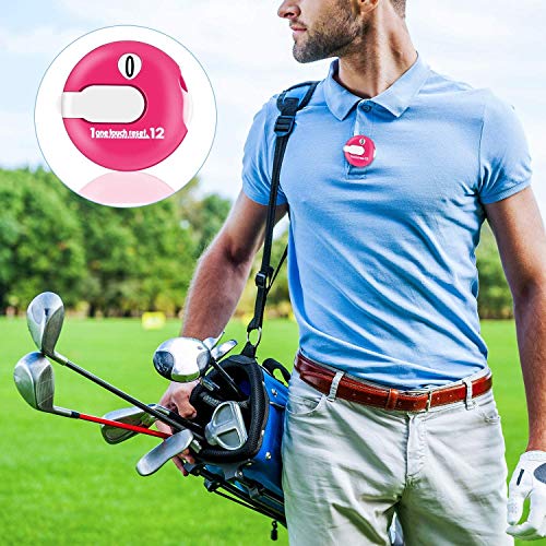 Weewooday 2 Pieces Golf Score Counter Golf Stroke Counter Golf Counter Clicker with One Touch Reset for Golf Game Scorekeeper Outdoor Activities Sport (Black and Red) - Image 5