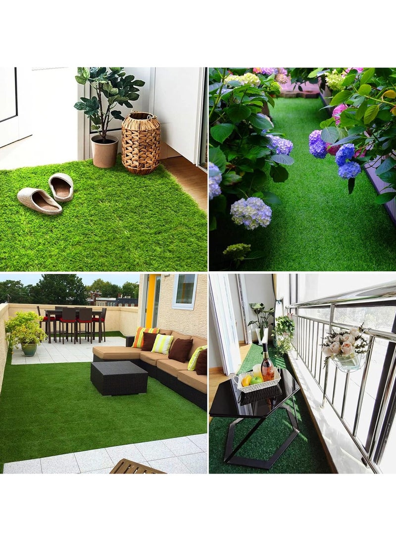 LINGWEI Premium Artificial Grass Tiles - Interlocking Indoor & Outdoor Grass Mats, Weatherproof & Eco-Friendly, Perfect for Balcony, Patio, Play Area & Garden Decor  - Image 5