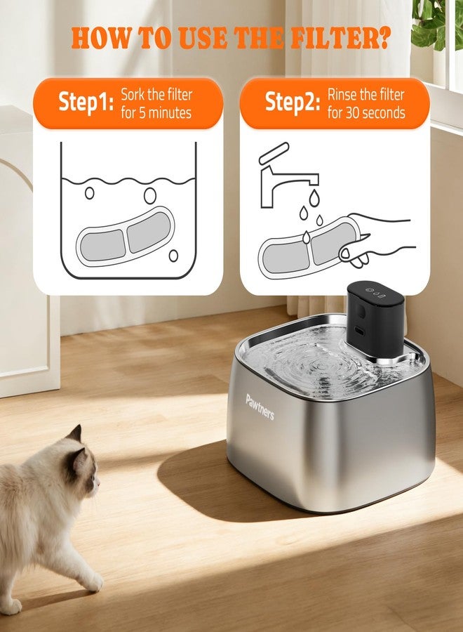 Pawtners 8 Pack Replacement Filters for STR-PT-108A Pumpless Cat Water Fountain, Multi-Layer Filtration for Cat/Dog Fountain, Complete Kit with 8 Filters & 8 Sponges - Image 4