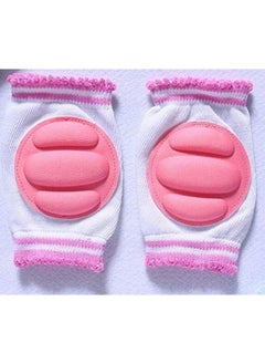 BabyGo Baby Knee Pads 1 Pairs Elastic Antislip Breathable Protector For Crawling (Pink)  - Image 1