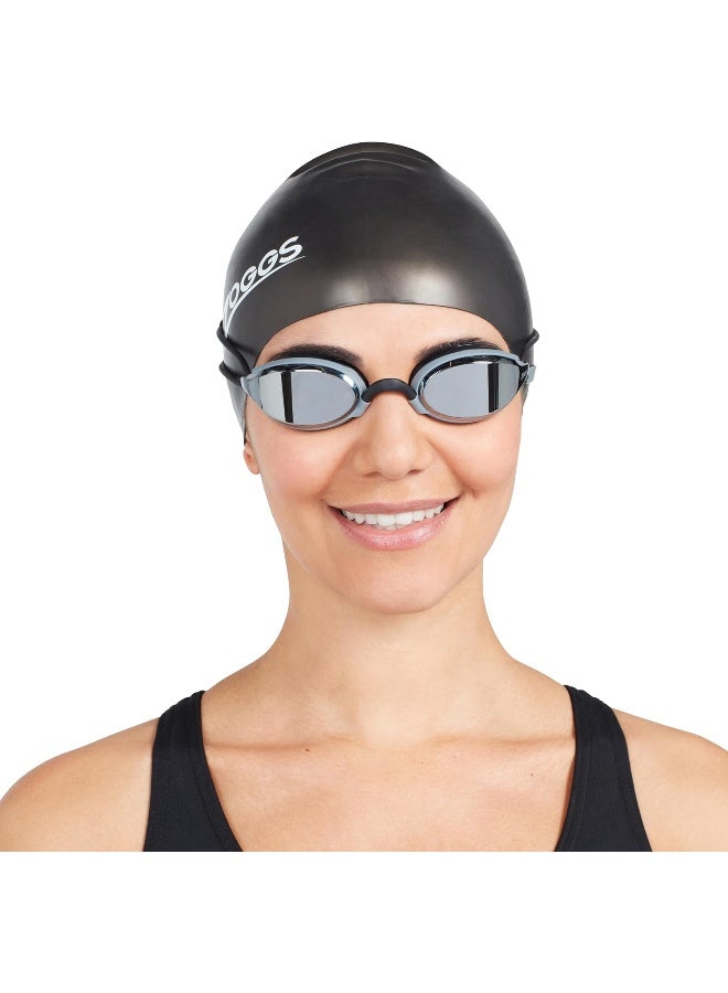 ZOGGS Zoggs Silicone Swim Cap, One Size, Black  - Image 2