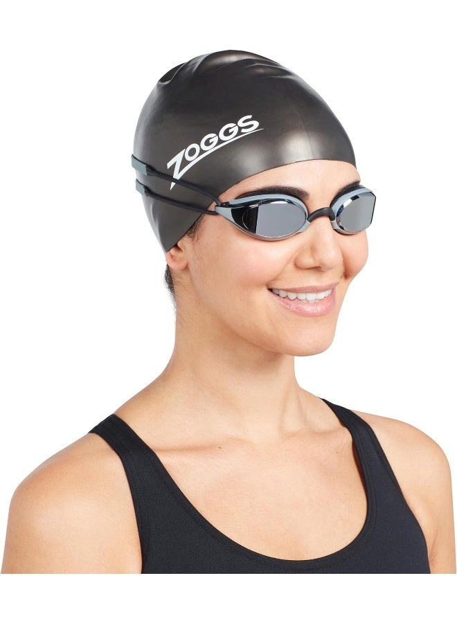ZOGGS Zoggs Silicone Swim Cap, One Size, Black  - Image 3