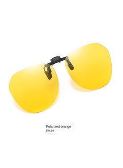 Sunglasses Clip Ultra-light Driving Special Anti-ultraviolet Sunglasses Polarized Clip Can Be Upturned Myopia Glasses-Polarized Orange Sheet