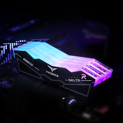 TEAMGROUP T-Force Delta RGB DDR5 Ram 48GB (2x24GB) 8000MHz PC5-64000 CL38 M-DIE Desktop Memory Module Ram for 600 700 Series Chipset XMP 3.0 Ready Black - FF3D548G8000HC38EDC01 - Image 2