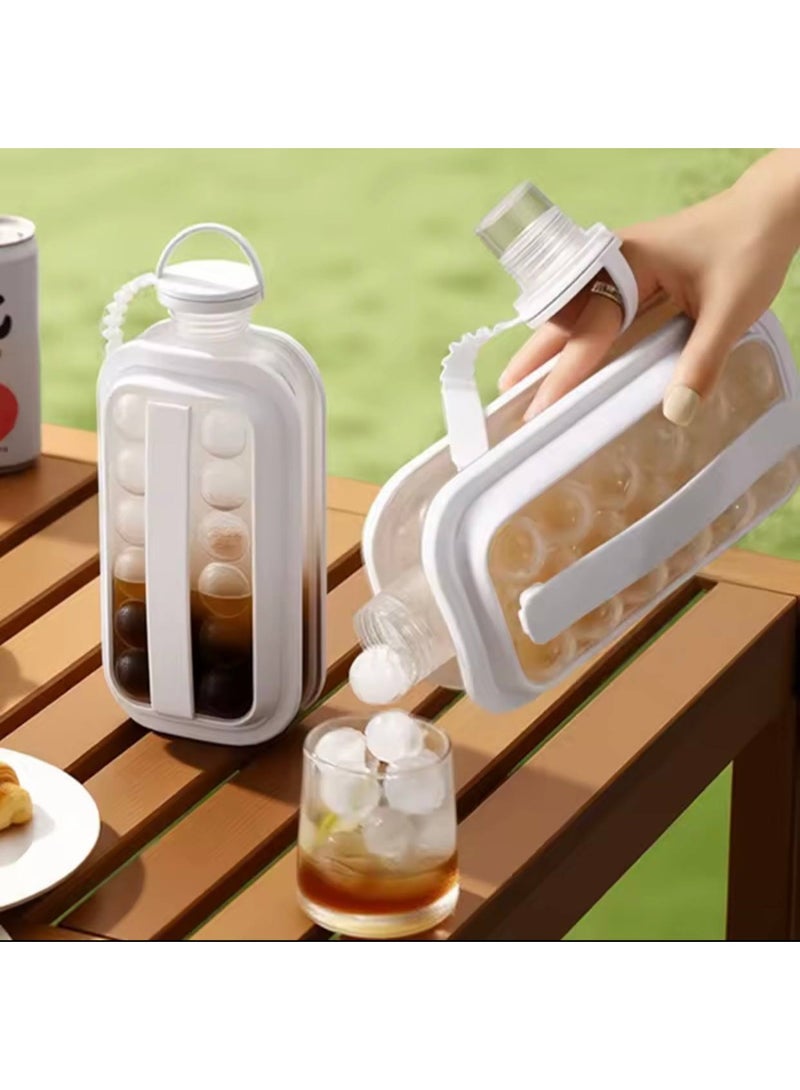 2-in-1 Silicone Ice Cube Bottle – Round Ice Ball Maker for Drinks & Cocktails M - Image 1