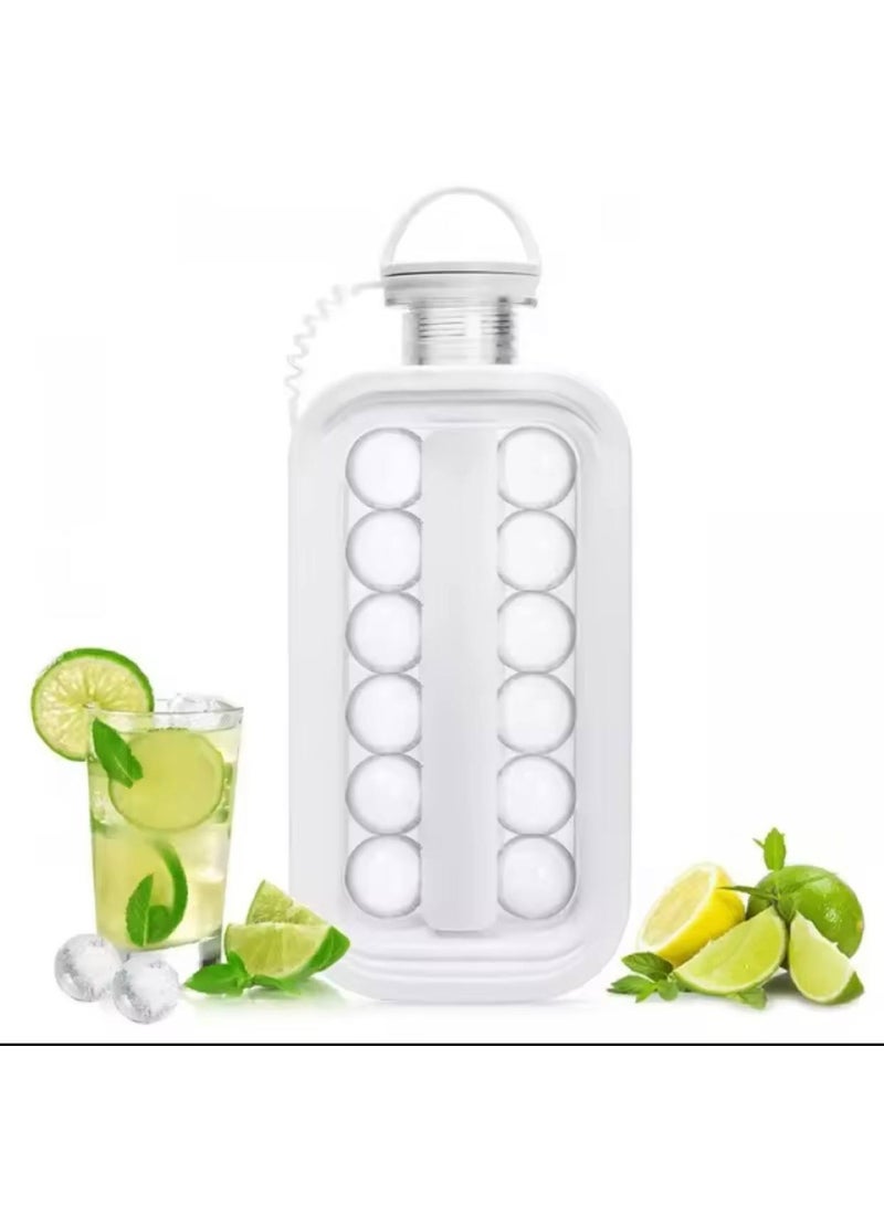 2-in-1 Silicone Ice Cube Bottle – Round Ice Ball Maker for Drinks & Cocktails M - Image 2