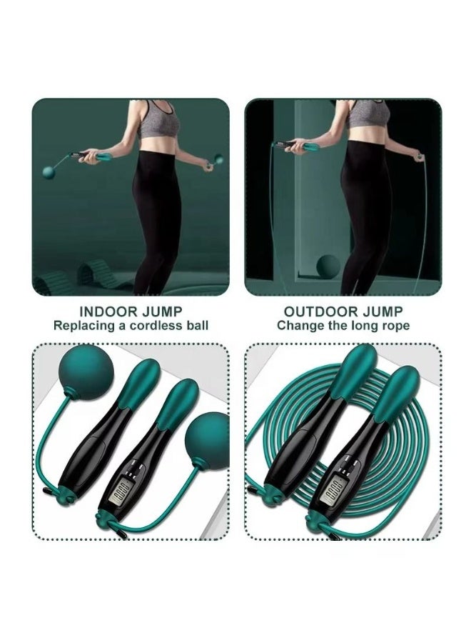 HaHaHai Dual purpose digital skipping rope - Adjustable counting skipping rope,for Both Men, Women and Kids Adjustabe Jumping Rope for Gym and Home Exercises - Image 2
