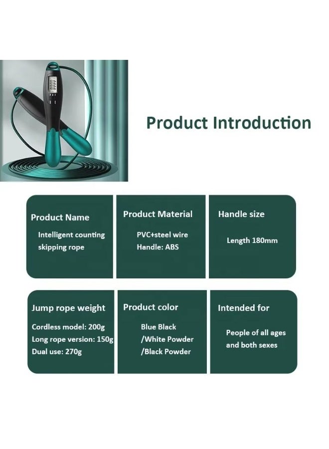 HaHaHai Dual purpose digital skipping rope - Adjustable counting skipping rope,for Both Men, Women and Kids Adjustabe Jumping Rope for Gym and Home Exercises - Image 3