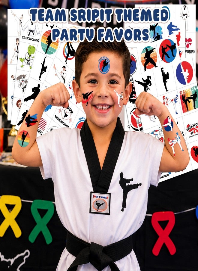 91TATTOOS 96 PCS Funny Taekwondo Pre-Cut Temporary Tattoos for Kids - Image 2