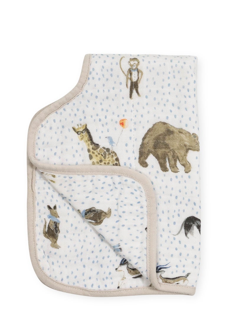 little unicorn - Cotton Muslin Burp Cloth Party Animals - Image 1