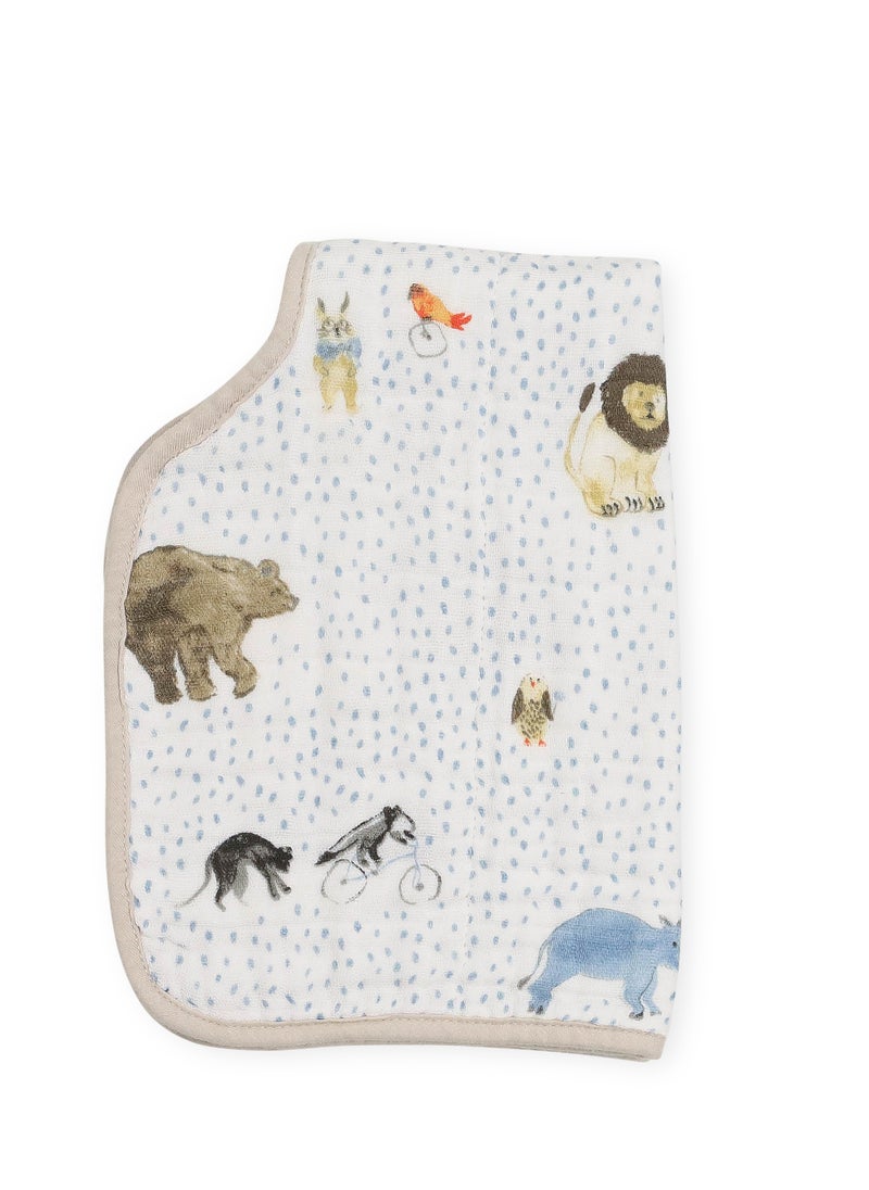 little unicorn - Cotton Muslin Burp Cloth Party Animals - Image 1