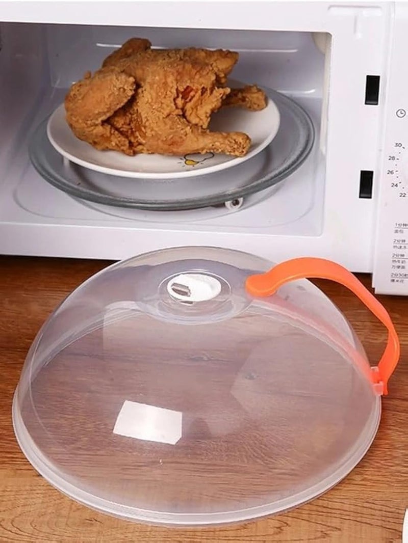 Genaric Microwave Food Splash Proof Lid with Ergonomic Handle.