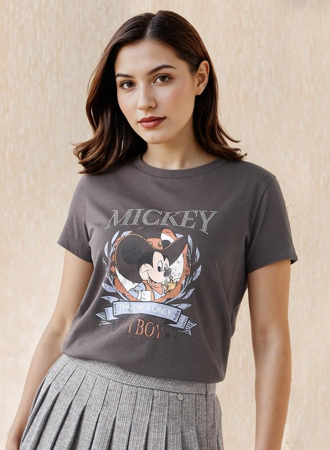SP Characters T-shirt with Mickey Mouse Print Cotton - Image 1