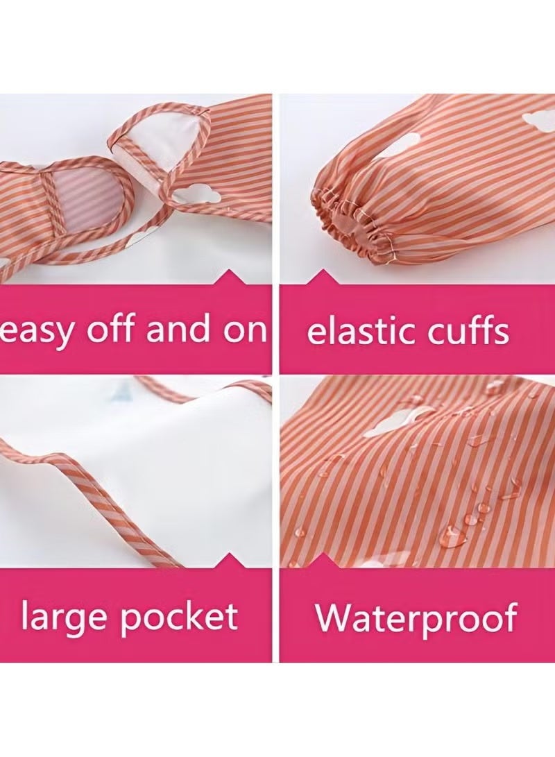 3 Pack Infant Toddler Baby Waterproof Sleeved Bib Art Smock Apron 1 - 4 Years - Image 3