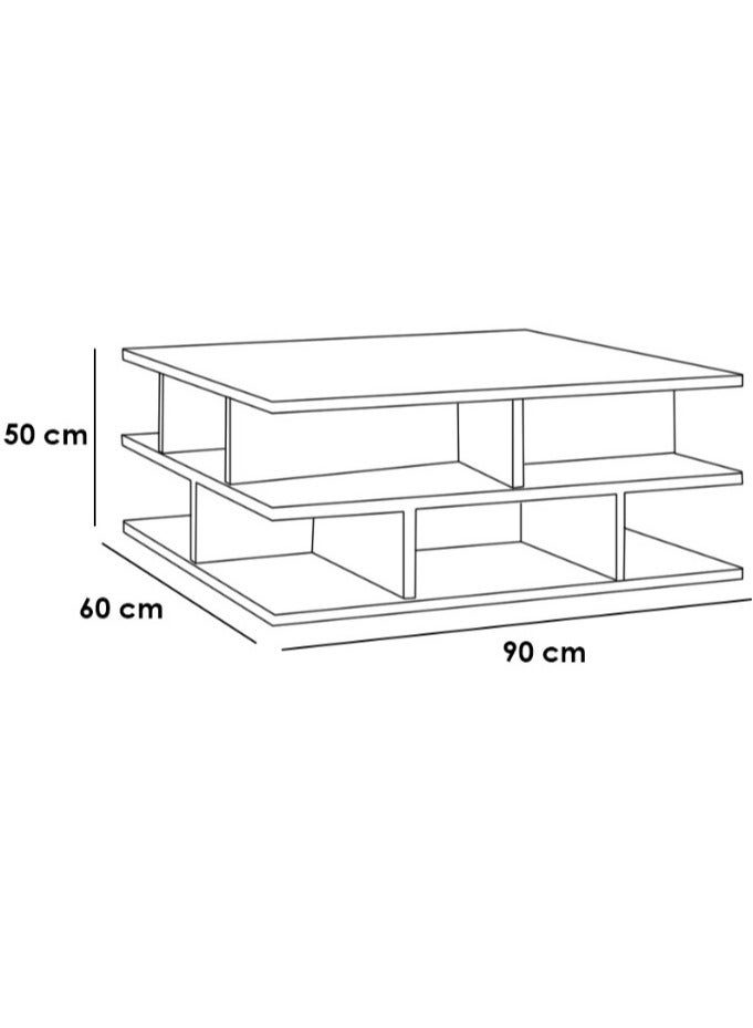 Center table 50 x 90 x 60 cm - white - - Image 2