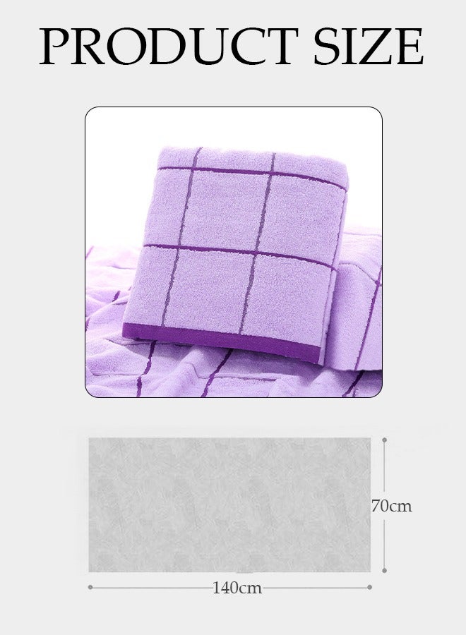 DUNISO Bath towel, made of thick pure cotton material for household use, soft and quick drying, high water absorption, suitable for home travel and hotels, 140 * 70cm - Image 2