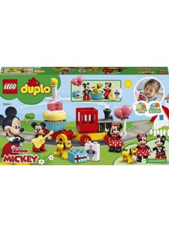 LEGO مجموعة ألعاب تعليمية وتعليمية من ليجو دوبلو | قطار عيد الميلاد ميكي وميني من ديزني ميكي آند فريندز 10941؛ لعبة مكعبات بناء للأطفال الصغار (22 قطعة)  - Image 3