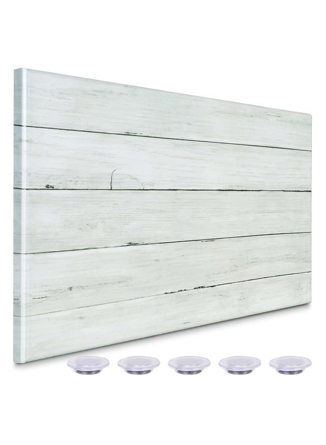 Aitakatta Wooden Planks Print Magnetic Surface Dry Erase Board, 30 x 20 inches Decorative White Board for Wall with Design, Frameless Dry Erase Board for Wall（Plank,5075,1pc） - Image 1
