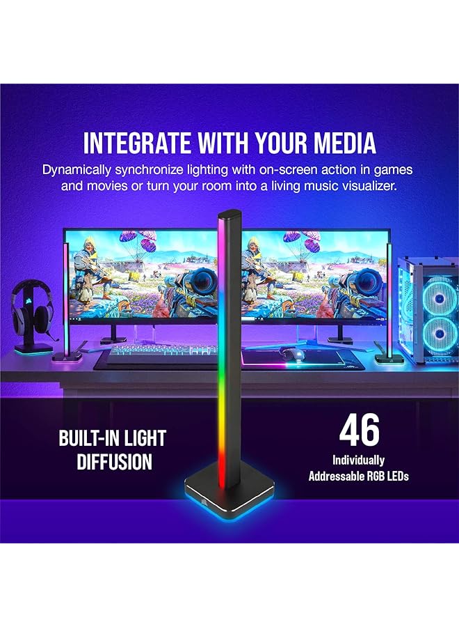 CORSAIR Icue Lt100 Smart Lighting Tower Expansion Kit Rgb Red Green Blue Cd 9010003 Ww - Image 3