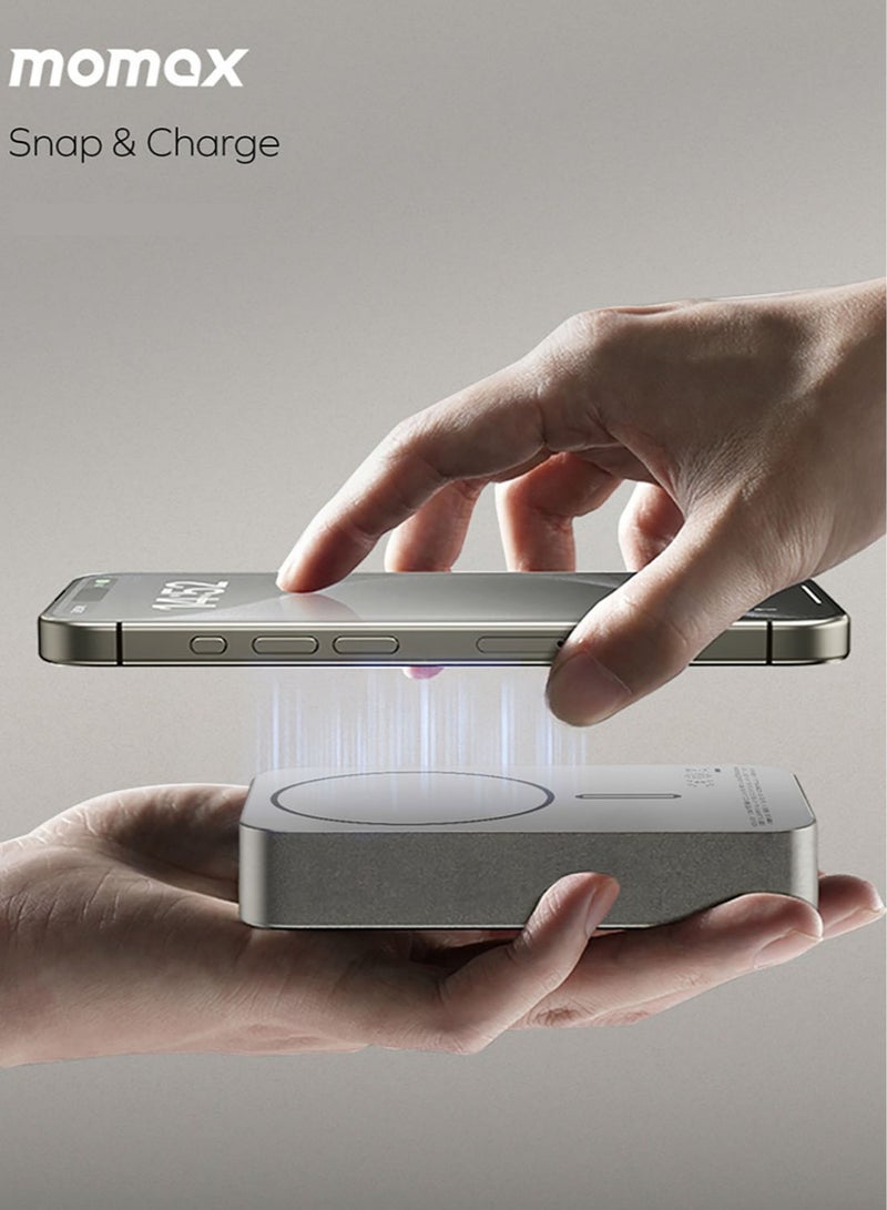 Momax مومكس كيو.ماج X2 20000 مللي أمبير ساعة بطارية لاسلكية مغناطيسية [الجيل الثاني] مخرج USB-C يصل إلى 35 واط PD - أسود - Image 2