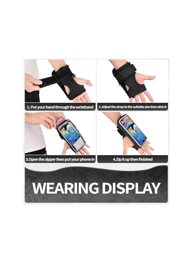 Green Tiger Wristband Phone Holder, for Running, Forearm Armbands, Armband with Card Slot for iPhone Pro Max Plus (16/15/14/13/12/11/X/XR), for Galaxy S24/S10, Cell Phone Holder Up to 7.0 Inch Phone - Image 5