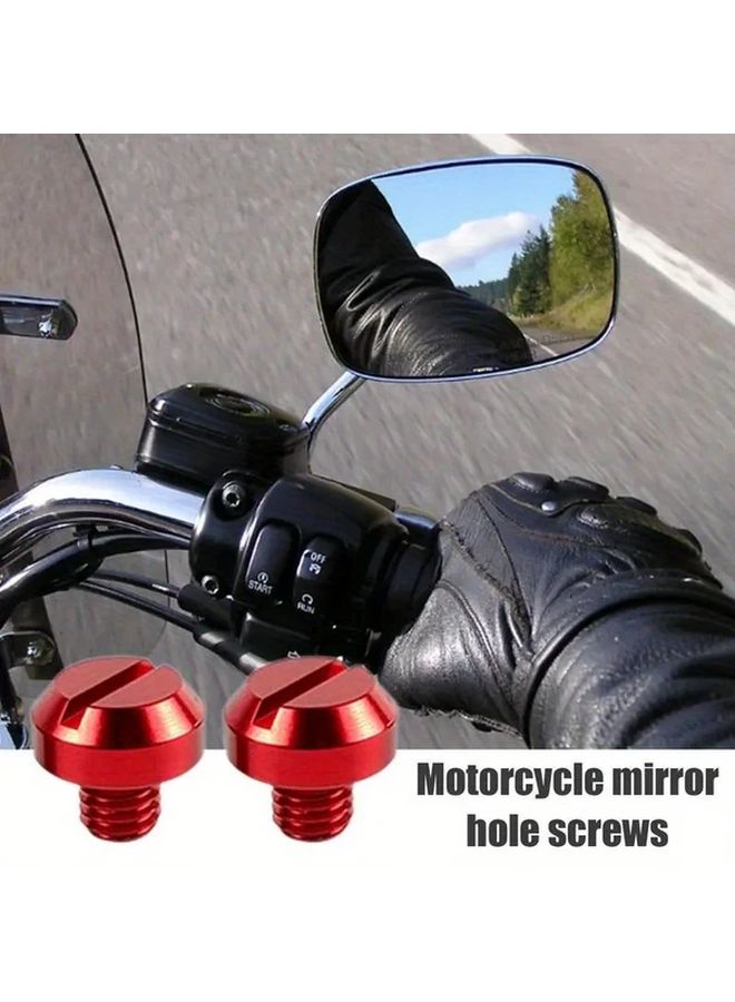 Random 3 Pairs M8 Aluminum Motorcycle Rearview Mirror Screws Lightweight Durable Highquality - Image 1