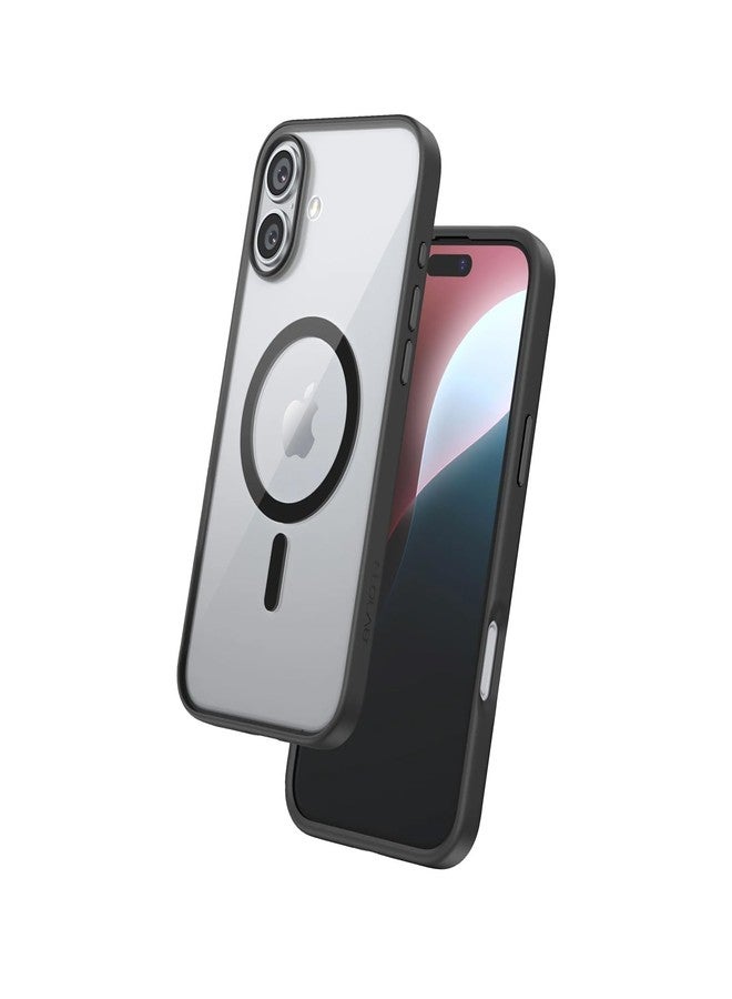 FLOLAB Surtect Tri-Fusion Magnetic for iPhone 16 Case Protective Slim Design Magsafe Compatible Military Grade - Black Clear Black - Image 1