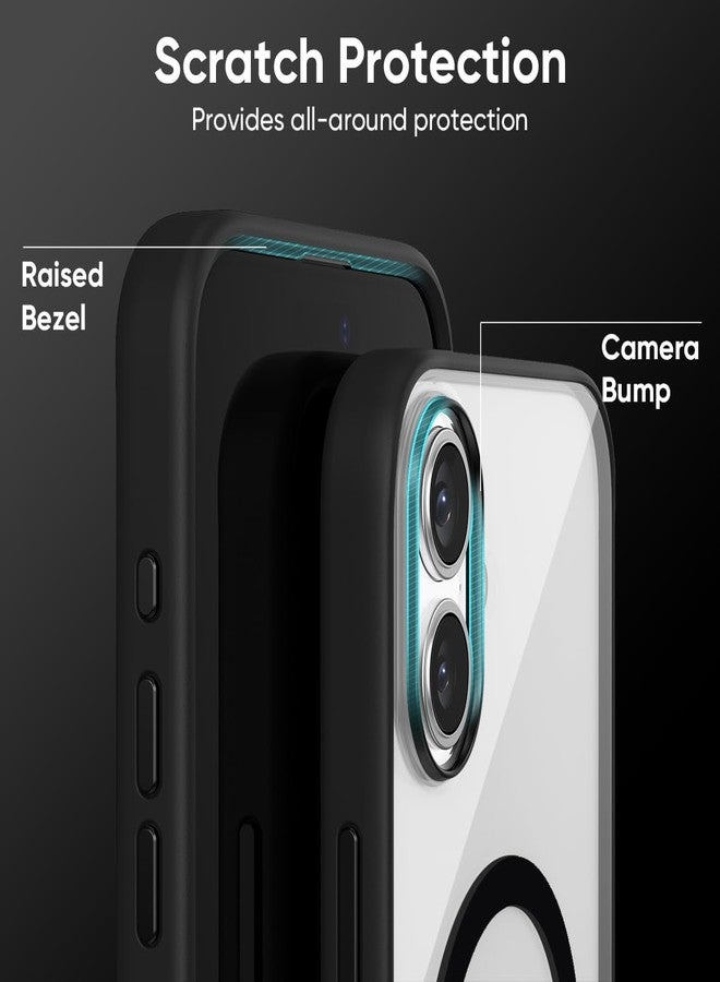 FLOLAB Surtect Tri-Fusion Magnetic for iPhone 16 Case Protective Slim Design Magsafe Compatible Military Grade - Black Clear Black - Image 5