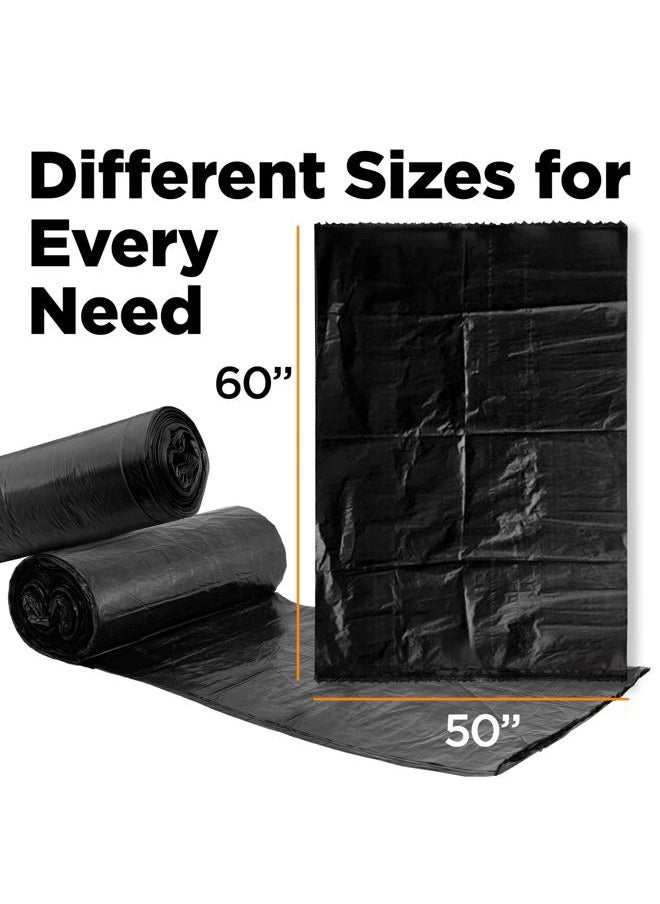 ToughBag 64-65 Gallon Trash Bags, 50 x 60” Large Black Garbage Bags (50 COUNT) – 60 Gallon, Outdoor Industrial Garbage Can Liner for Custodians, Landscapers, Contractors - Made In USA  - Image 2