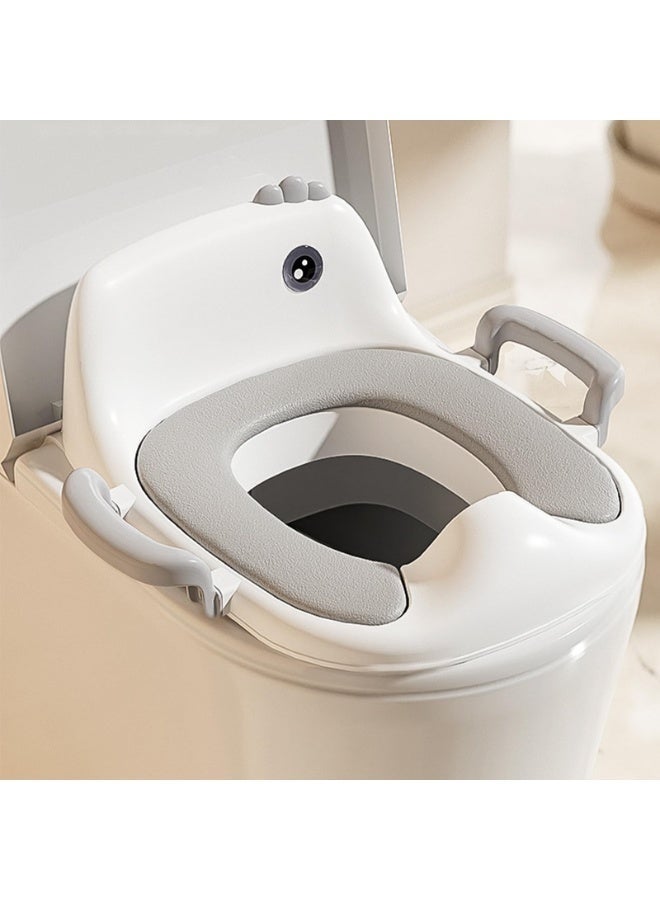Bukela Potty Training Seat for Kids, Potty Seat for Toilet with Handles and Backrest Portable Toddler Toilet Seat Covers Cushioned Potty Training Seat Pads, for Use on Oval Toilets, Boys and Girls - Image 1